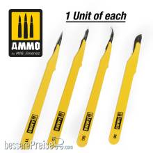 AMMO by MIG Jimenez A.MIG-8696 - Standard Blade Set - 4 pcs. (1 Standard Straight + 1 Curved + 1 Ripper + 1 Curved Large)