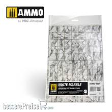 AMMO by MIG Jimenez A.MIG-8771 - White Marble. Square Die-cut Marble Tiles - 2 pcs