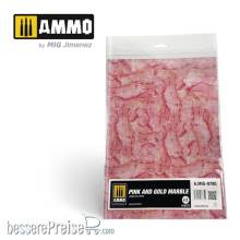 AMMO by MIG Jimenez A.MIG-8785 - Pink and Gold Marble. Sheet of Marble - 2 pcs.