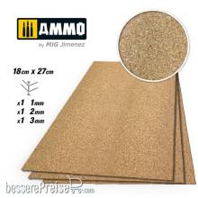 AMMO by MIG Jimenez A.MIG-8838 - CREATE CORK Fine Grain Mix (1mm, 2mm and 3mm) - 1 pc. each size