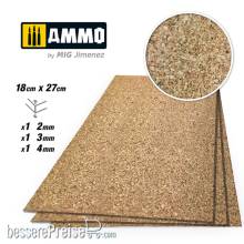 AMMO by MIG Jimenez A.MIG-8842 - CREATE CORK Medium Grain Mix (2mm, 3mm and 4mm) - 1 pc. Each Size