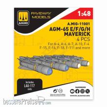 AMMO by MIG Jimenez A,MIG-11001 - 1:48 AGM-65 E/F/G/H Maverick (4 pcs)