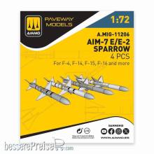 AMMO by MIG Jimenez A,MIG-11206 - 1:72 AIM-7E/E2 Sparrow (4 pcs)