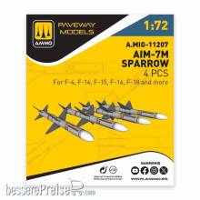 AMMO by MIG Jimenez A,MIG-11207 - 1:72 AIM-7M Sparrow (4 pcs)
