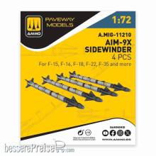 AMMO by MIG Jimenez A,MIG-11210 - 1:72 AIM-9X Sidewinder (4 pcs)