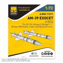 AMMO by MIG Jimenez A,MIG-11211 - 1:72 AM-39 Exocet (2 pcs)