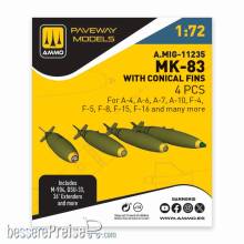 AMMO by MIG Jimenez A,MIG-11235 - 1:72 MK-83 with conical fin (4 pcs)
