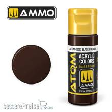 AMMO by MIG Jimenez ATOM-20063 - ATOM COLOR Black Brown