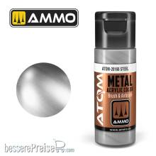 AMMO by MIG Jimenez ATOM-20166 - ATOM METALLIC Steel