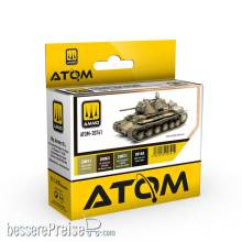 AMMO by MIG Jimenez ATOM-20741 - ATOM WWII Soviet Vehicles Camouflage Colors Set