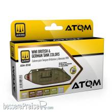 AMMO by MIG Jimenez ATOM-20760 - ATOM WWI British & German Colors Set
