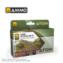 AMMO by MIG Jimenez ATOM-20853 - ATOM Railway Fast Method Paint Set
