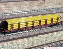 Modellbahn-Bachmann 2080124 - Rohre neutral für Tillig, für den 4-achs. Rungenwagen (Art.- Nr. 1557 u.ä.) Größe: 153 x 22 m