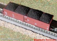 Modellbahn-Bachmann 2080314 - Braunkohle für Busch, für den 4-achs. Selbstentladewagen Fal-zz (Art.-Nr. 31303 u.ä.)