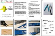 PT Trains 210001 - Set mit 24 Pins mit Basis für Märklinwagen