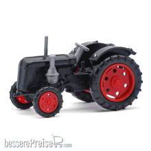 Busch 210010104 - Traktor Famulus, Schwarz mit roten Felgen