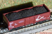 Modellbahn-Bachmann 2100214 - Braunkohle für PSK, für den 2-achs.off.Güterwagen Omm52 (Art.-Nr. 2750 u.ä.) Größe: 67 x 22 mm