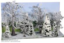 Heki 2101 - Winterwald, 10 Bäume und Tannen 7-14 cm