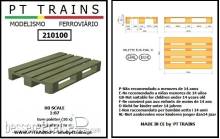 PT Trains 210100 - Europaletten Holzfarbe (10 Stück)