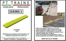 PT Trains 210203.1 - Parkplatzabsperrungen für PKW (12 Stück) (gelb)