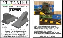 PT Trains 210205 - Jersey Sperrungen (grau, Anfang und Ende) 3 Stück von jedem