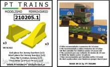 PT Trains 210205.1 - Jersey Sperrungen (gelb, Anfang und Ende) 3 Stück von jedem