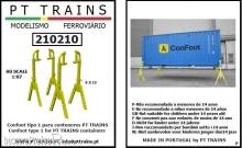 PT Trains 210210 - 4 Containerstützen - 4 x CF PT TRAINS containers