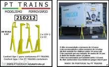 PT Trains 210212 - 4 Containerstützen - 2 x CF + 2 x CFP - 2 PT TRAINS containers