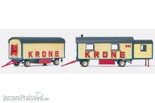 Preiser 21051 - HO Wohn-+Packwagen Zirkus