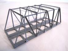 Hack Brücken 21060 - Kastenbrücke 12 cm 2-gleisig, grau - Typ KN12-2
