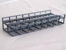 Hack Brücken 21150 - Kasten-Unterzugbrücke 15 cm zweigleisig, grau - Typ KN15-2