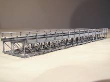 Hack Brücken 21190 - Kasten-Unterzugbrücke 30cm zweigl., grau - Typ KN30-2