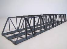 Hack Brücken 21210 - Lange Kastenbrücke 35cm zweigleisig, grau - Typ KN35-2