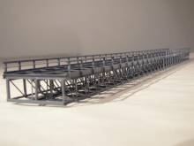 Hack Brücken 21230 - Kasten-Unterzugbrücke 60cm zweigl., grau - Typ KN60-2