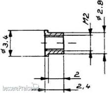 Weinert 2209 - Sechskant-Setzmutter M 1,4