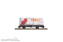 Bemo 2269120 - RhB Lb-v 7881 Tragwagen mit Coop-Container ´Tomate´