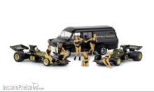 Brekina 22889 - 2 F1 Rennwagen Transit 6 Figuren