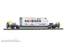 Bemo 2289112 - RhB Sb-v 7718 Tragwagen mit Container ´Migros´ WB002