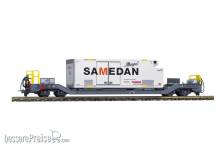 Bemo 2289113 - RhB Sb-v 7722 Tragwagen ´Migros´ mit Container WB001