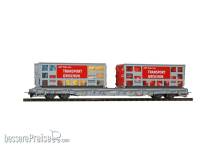 Bemo 2291120 - RhB R-w 8210 ACTS Tragwagen ´Bündner Güterbahn´
