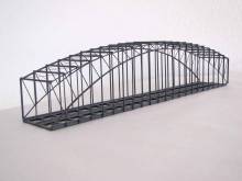 Hack Brücken 23120 - Bogenbrücke 37cm, zweigleisig, grau - Typ BN37-2