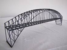 Hack Brücken 23150 - Bogenbrücke 50 cm zweigleisig, grau - Typ BN50-2