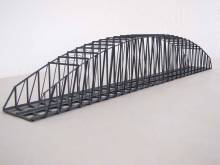 Hack Brücken N 23170 - Bogenbrücke 50 cm, zweigleisig, grau - Typ BN50-A-2