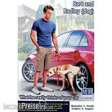 Master Box Ltd. MB24049 - 1:24 Bart and Radley (dog) What he really thinks of your car