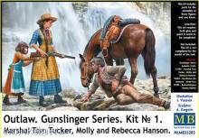 Master Box Ltd. MB35203 - Outlow. Gunslinger series Kit No.1. Marshal Tom Tucker,Molly a.RebeccaHanson in 1:35