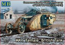 Master Box Ltd. 72002 - Mk IFemaleBritish tank,Somme battle 1916