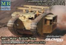 Master Box Ltd. MB72003 - 1:72 MK I Male British tank,Special modificat