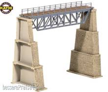 Peco 240 - Stahlfachwerkbrücke mit Steinpfeilern