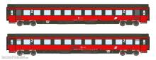 ASM Arndt Spezial-Modelle 24001 - 2er Set Personenwagen Bmz ÖBB, Ep.V, EC 64
