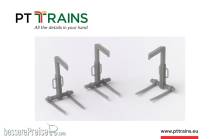 PT Trains 2411226 - 1:87 Palettengabel grau, 3 Stück